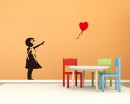 Banksy Girl Balloon Vinyl Decals Silhouette Wall Art Sticker